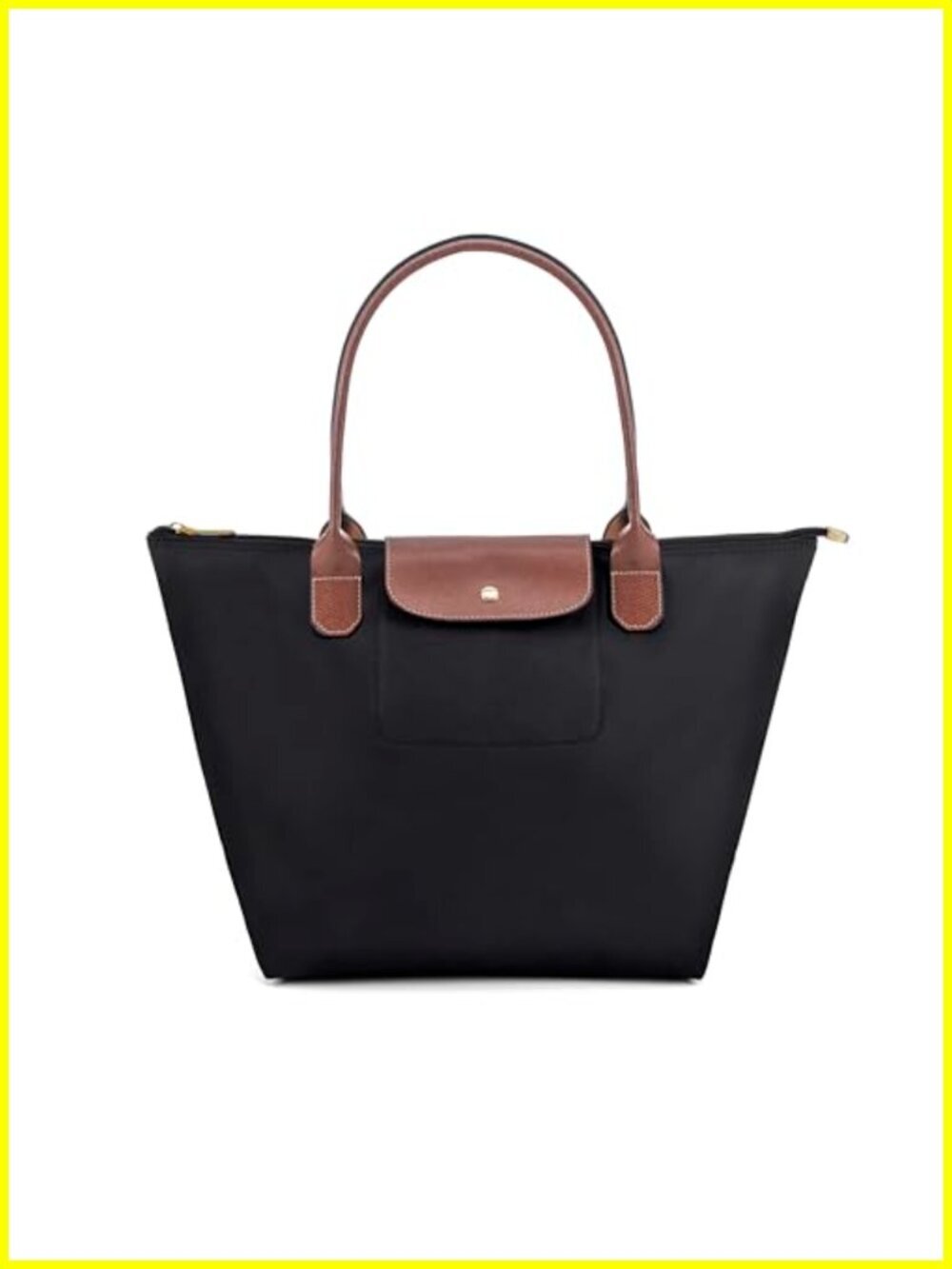 Nylon Foldable Hobo Tote Shoulder Bag Zipper Closure Lightweight
